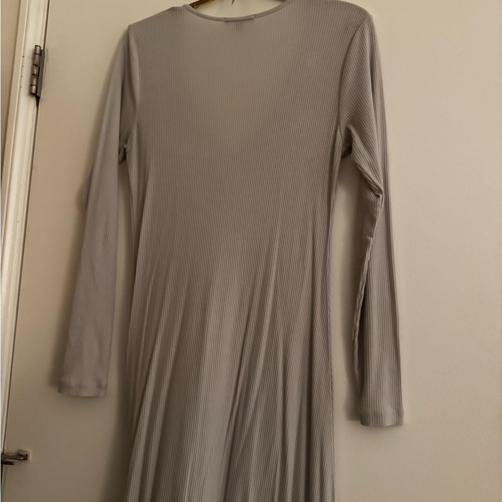James Perse Brown Long Sleeve Sheath Dress